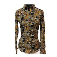 Black and Gold Paisley - Microfibre