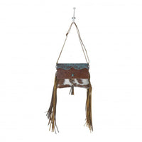 CERULEAN VINES LEATHER & HAIRON BAG