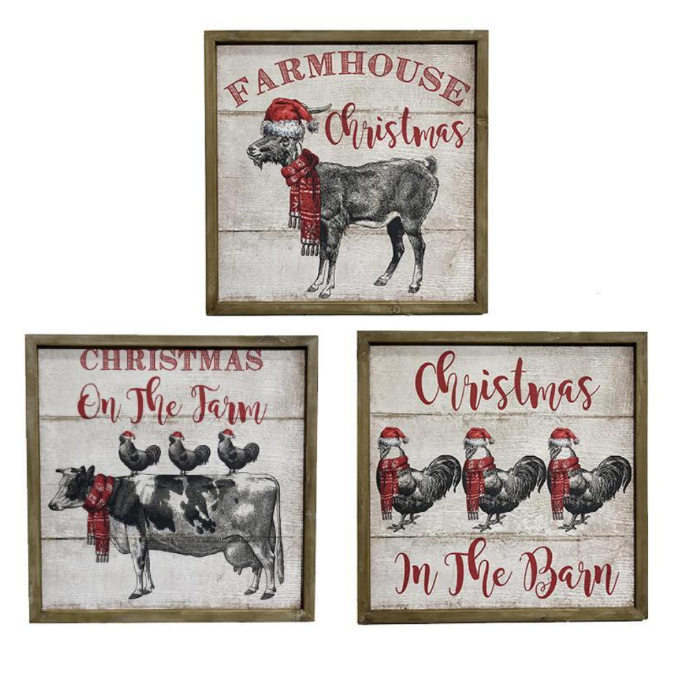 Christmas Farmhouse Plaques