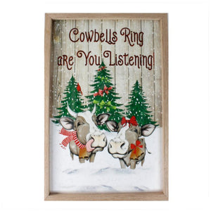 Cow Bells Ring Wall Plaque