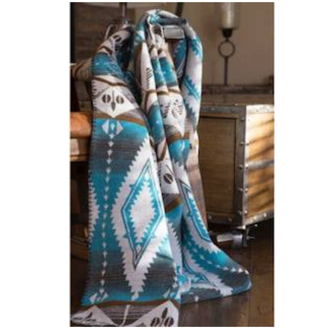 Turquoise Earth Blanket Throw